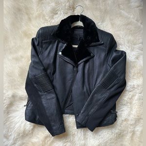 BCBG leather Moto jacket